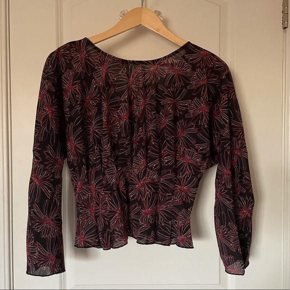 Print Long Sleeve Blouse - Picture 1 of 3